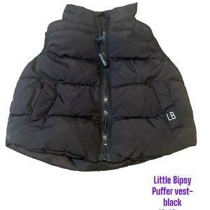 Little Bipsy Black puffer vest 12-18mo